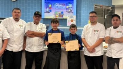 Students from Edgewood and Northwood Middle Schools participate in the Pizza Challenge at District 112